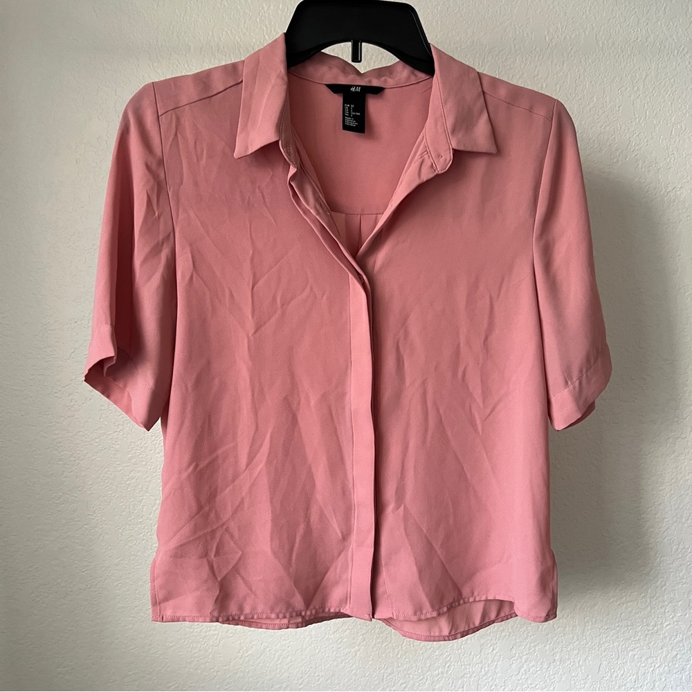 H&M Short Sleeve Blouse Size 2